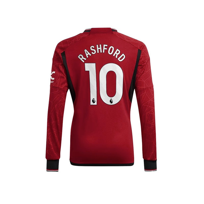 曼联球衣7号芒特2324主场拉什福德球员版足球服长袖利马桑乔b费