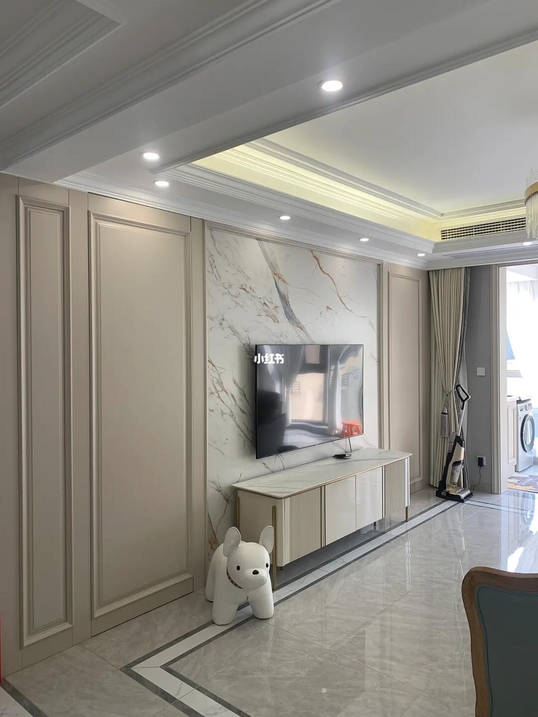 美式轻奢奶油风背景墙丨轻美式电视背景墙