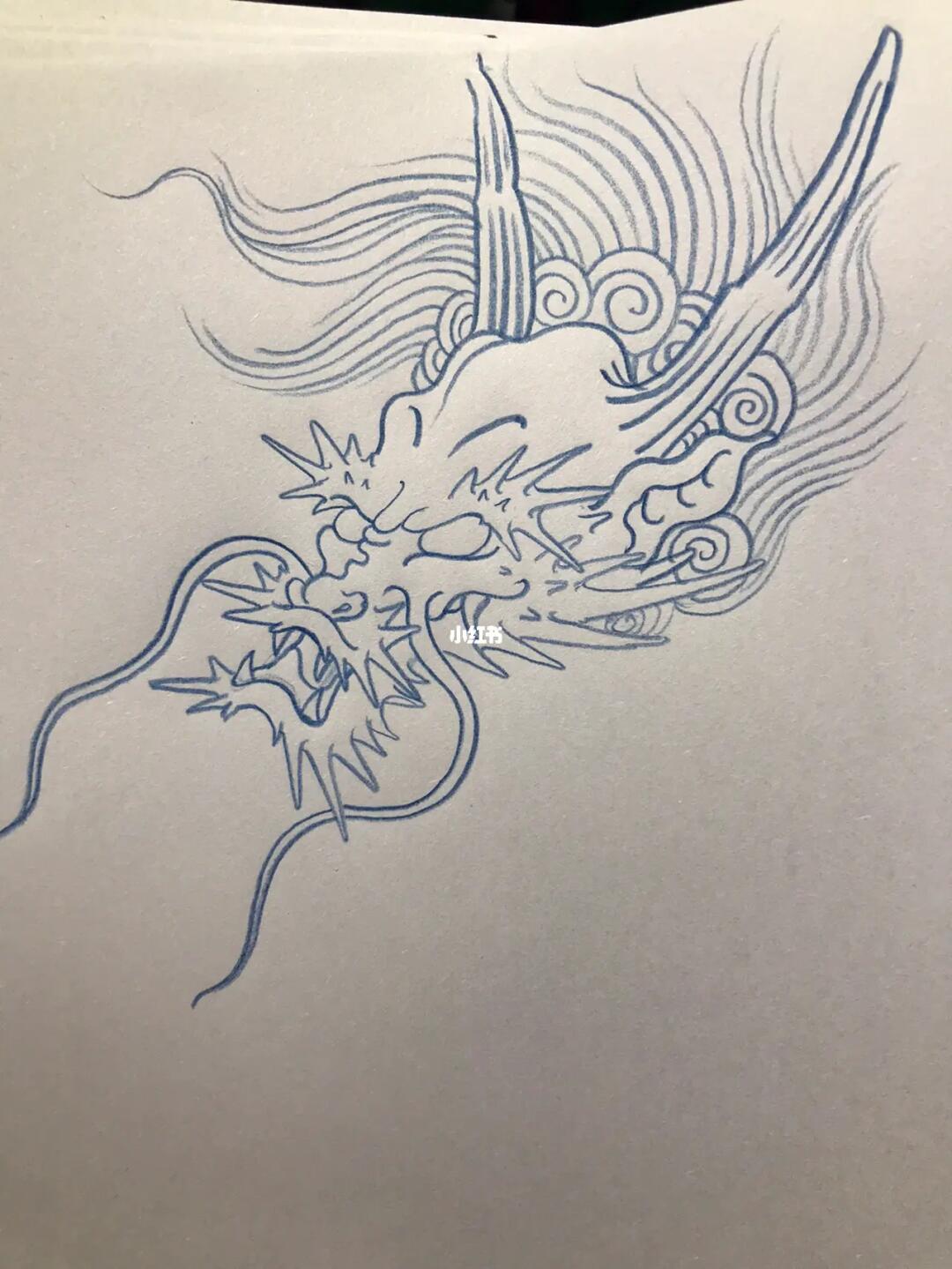 龙头临摹步骤图