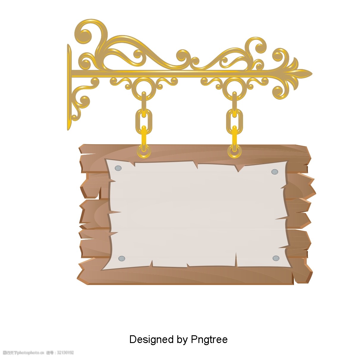 漂亮卡通可爱复古手绘木板标签标题