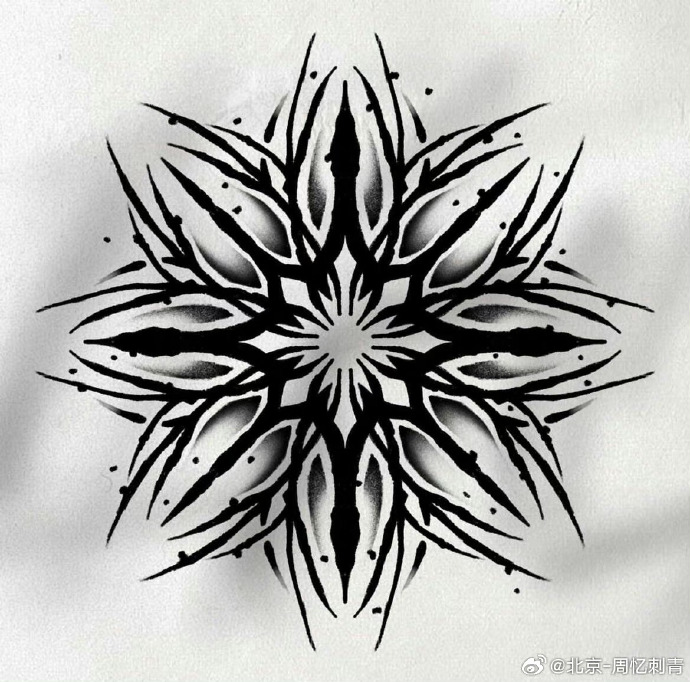 今日纹身图案分享    花体纹身    #个性纹身##纹身分享##纹身设计