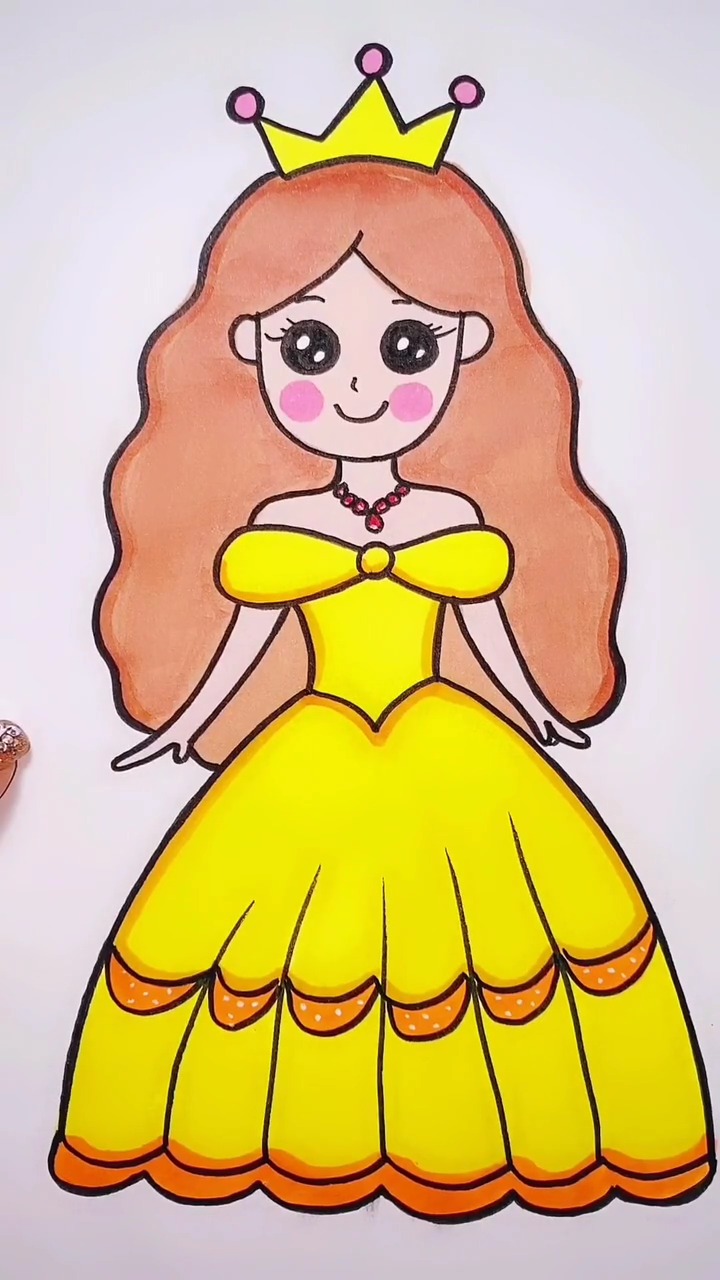 这样画是不是很简单呢这是哪位小公主