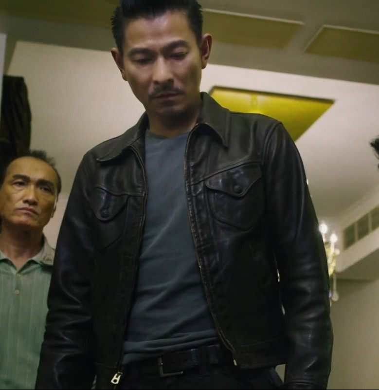 欧货扫毒2刘德华同款真皮皮衣翻领多口袋修身男士真皮夹克绵羊皮