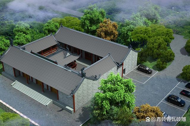 中式四合院效果图