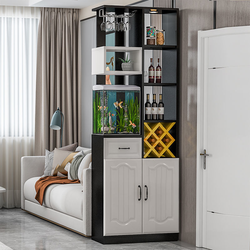 淘兰入户玄关隔断鞋柜鱼缸门厅间厅柜客厅餐厅屏风置物架客厅小酒柜浅