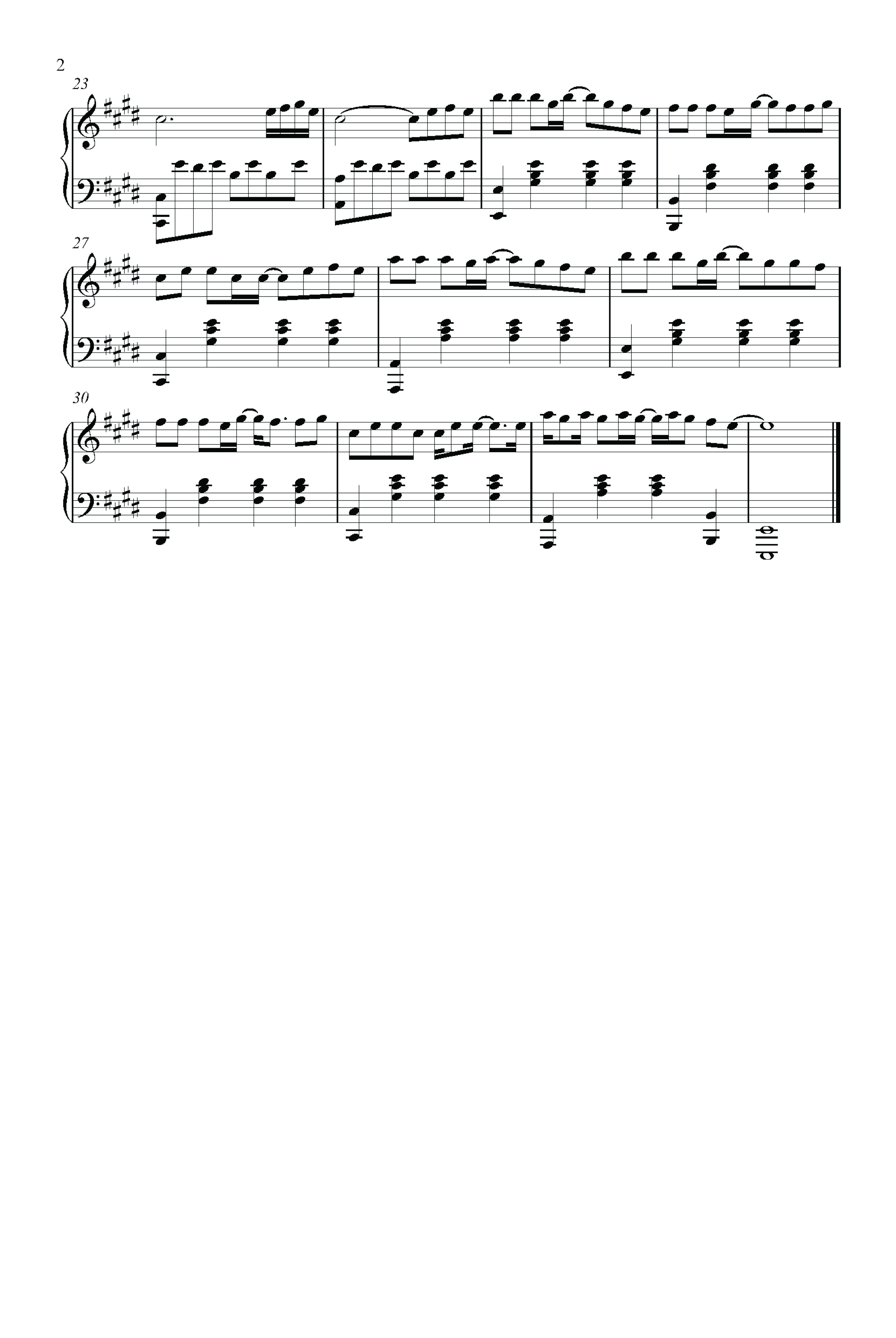 梦然版《少年》五线谱~简单好听易学.