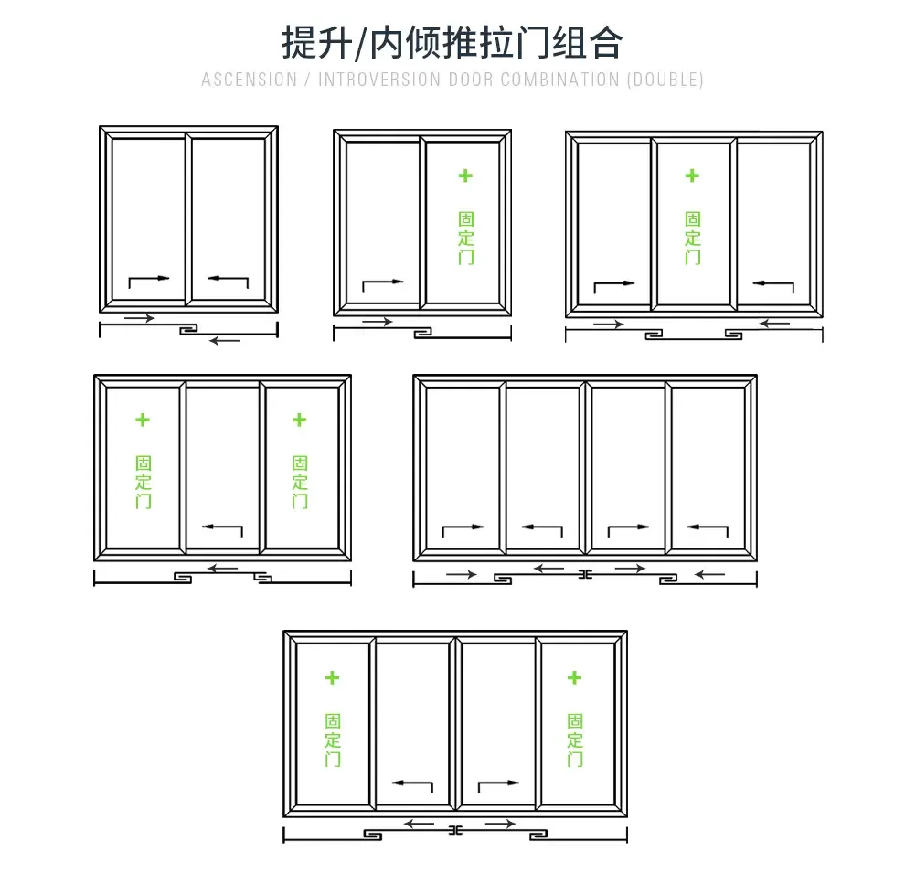 hi 推拉门/内倾/提升断桥铝隔热隔音 胡桃粽 ral 8011-推拉 测量订金