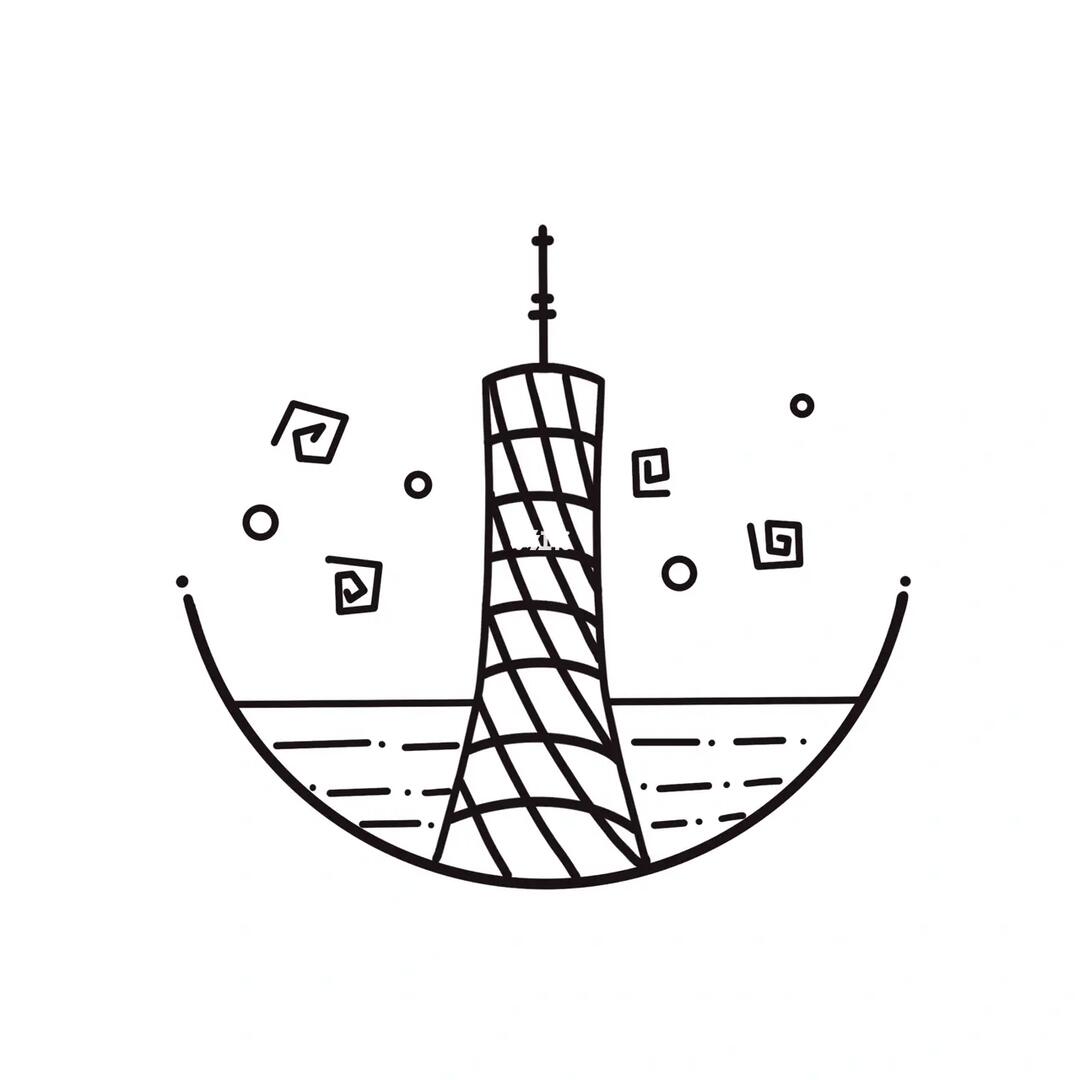 极简风城市之广州塔