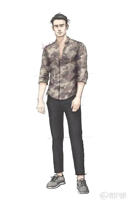 longyu手绘男装着装效果图-服装画/服装设计手稿 - 穿针引线服装论坛