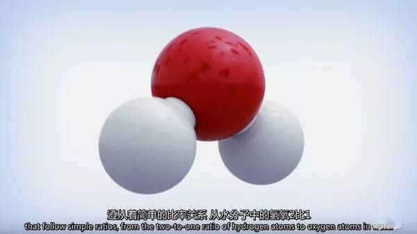 小到水分子中氢原子和氧原子的2:1关系.