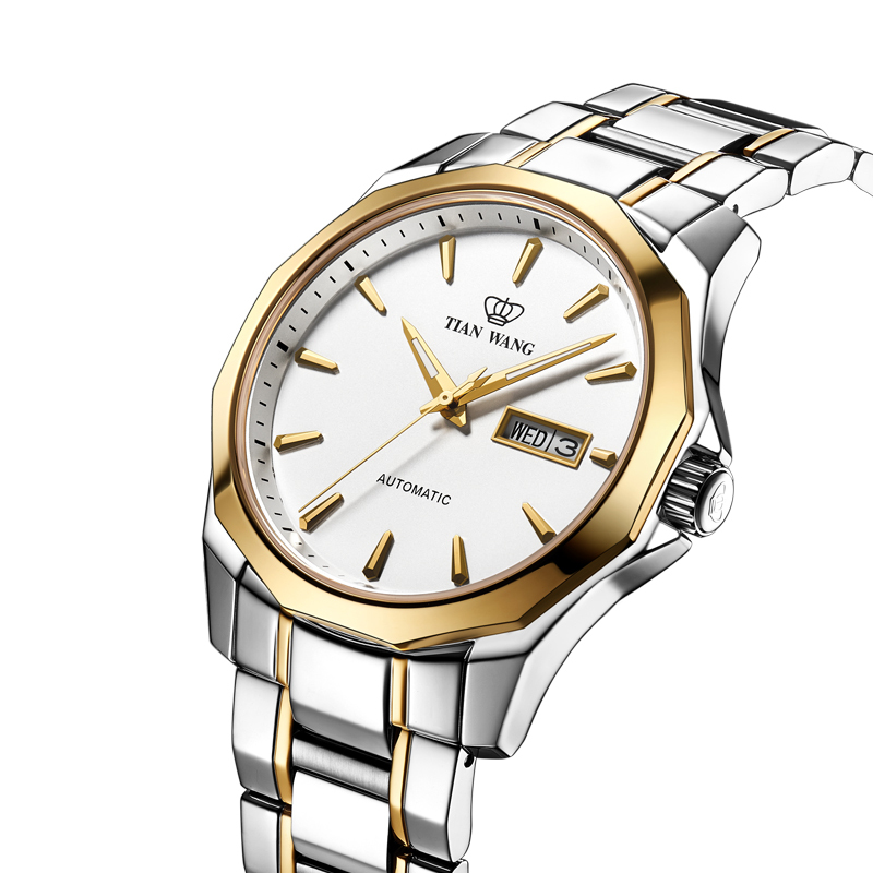 天王表手表男山河系列正品防水自动机械表商务休闲男士手表男表gs5