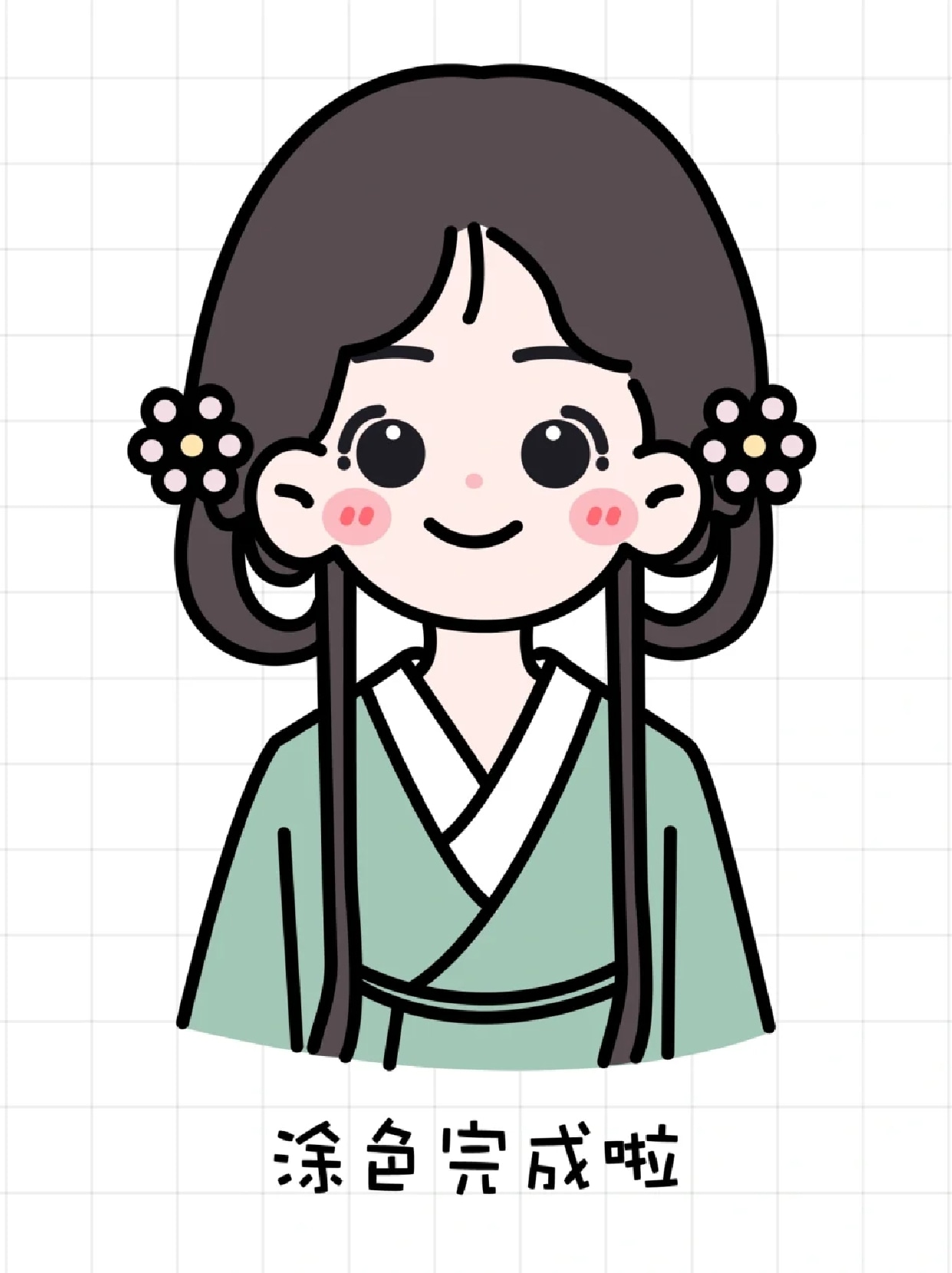 古风女孩简笔画 这两天追古装剧太上头了,过人恋爱还是看别人谈比较甜