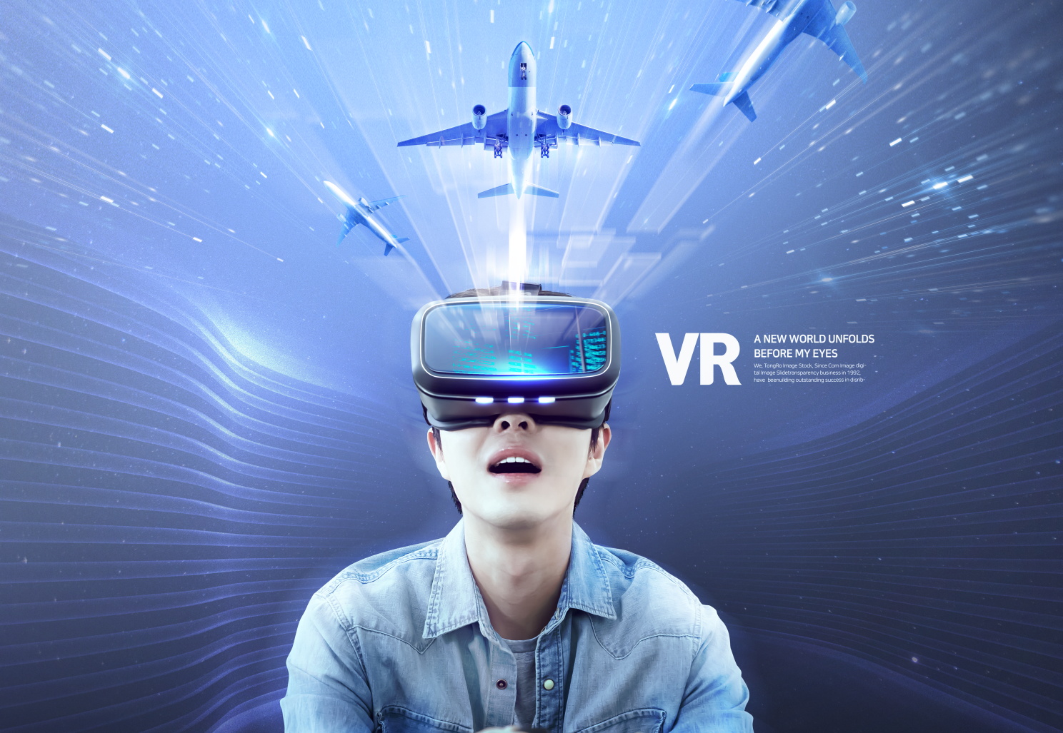 12款未来科技vr游戏虚拟投影科技海报展板设计psd模板素材vrposter