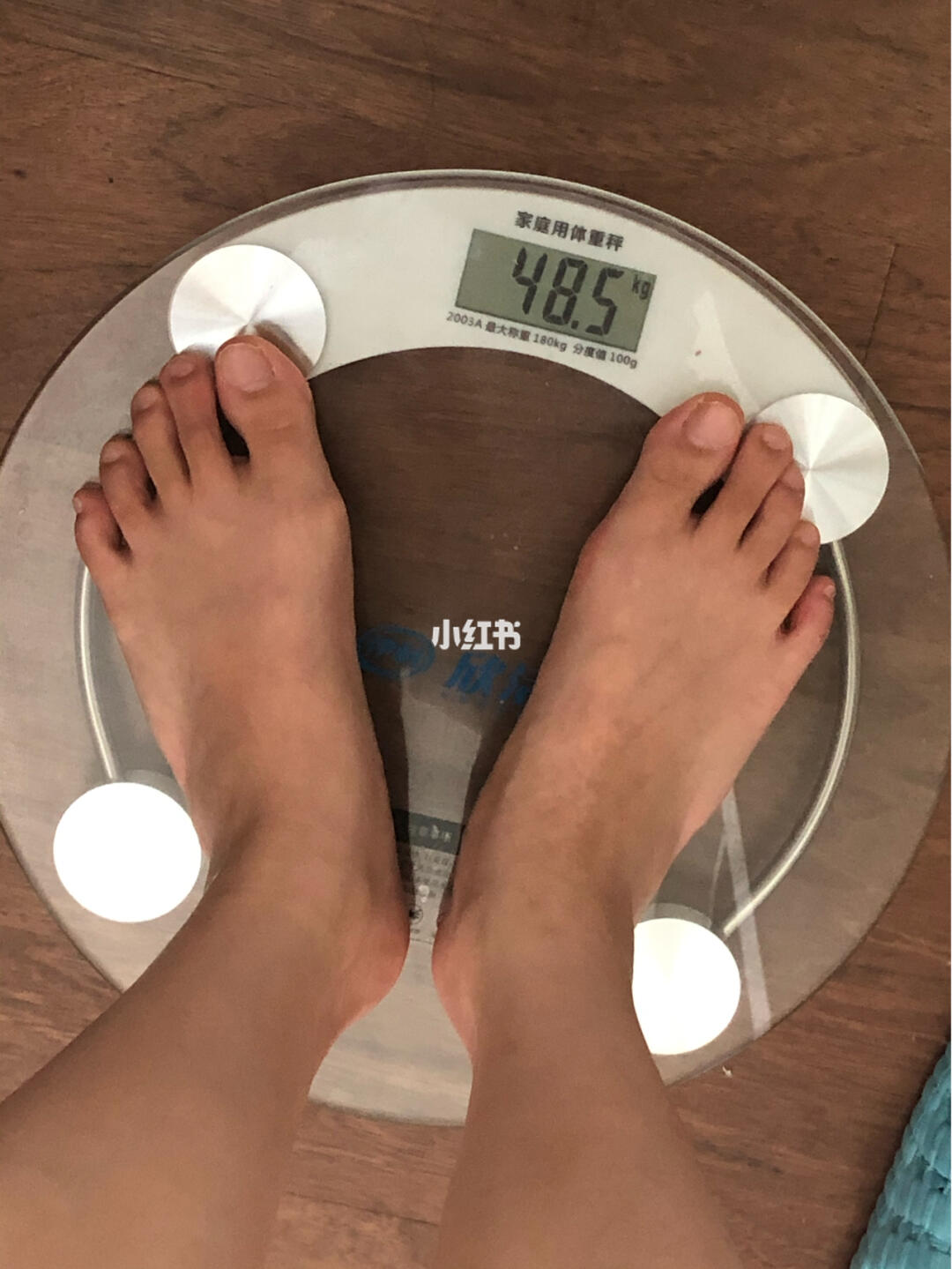 昨天猛吃,今早的体重,差不多95斤吧,长得还挺快