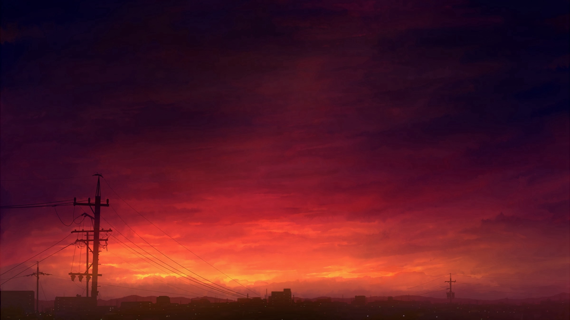 唯美治愈动漫风景高清桌面壁纸