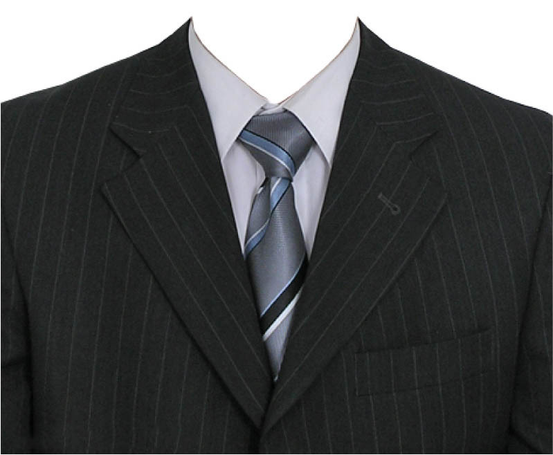 t恤衫比较休闲,我们可以帮他换个正式一点的服装,在网上找了西装素材