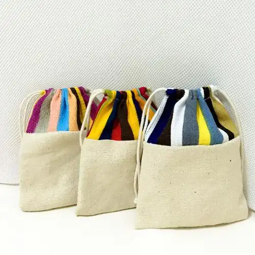 双倍加厚麻布袋彩色拼接麻布饰品锦囊小布袋佛珠手链包装