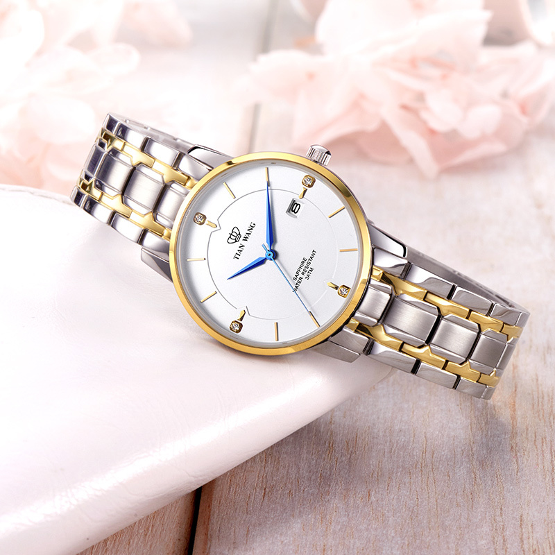 天王表专柜同款 雅仕系列女士手表 时尚潮流石英表蝴蝶扣钢带女表ls3