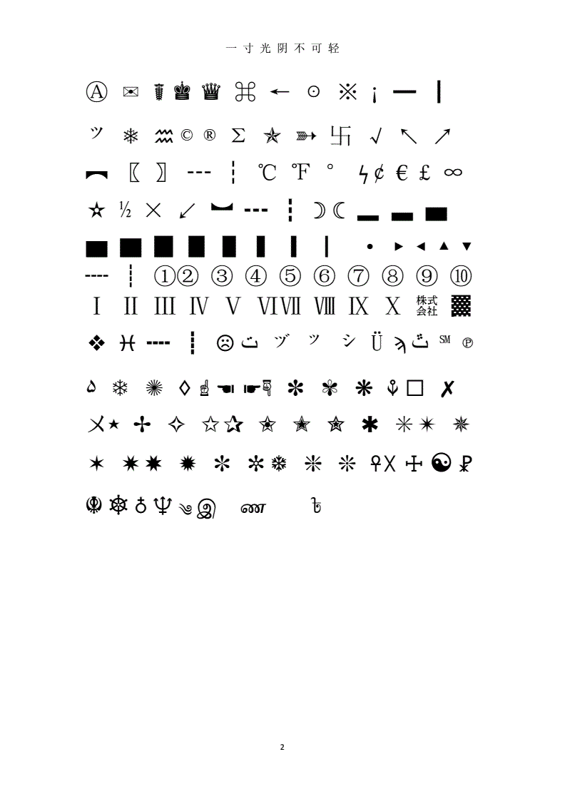 特殊符号大全可编辑复制(1).doc 2页