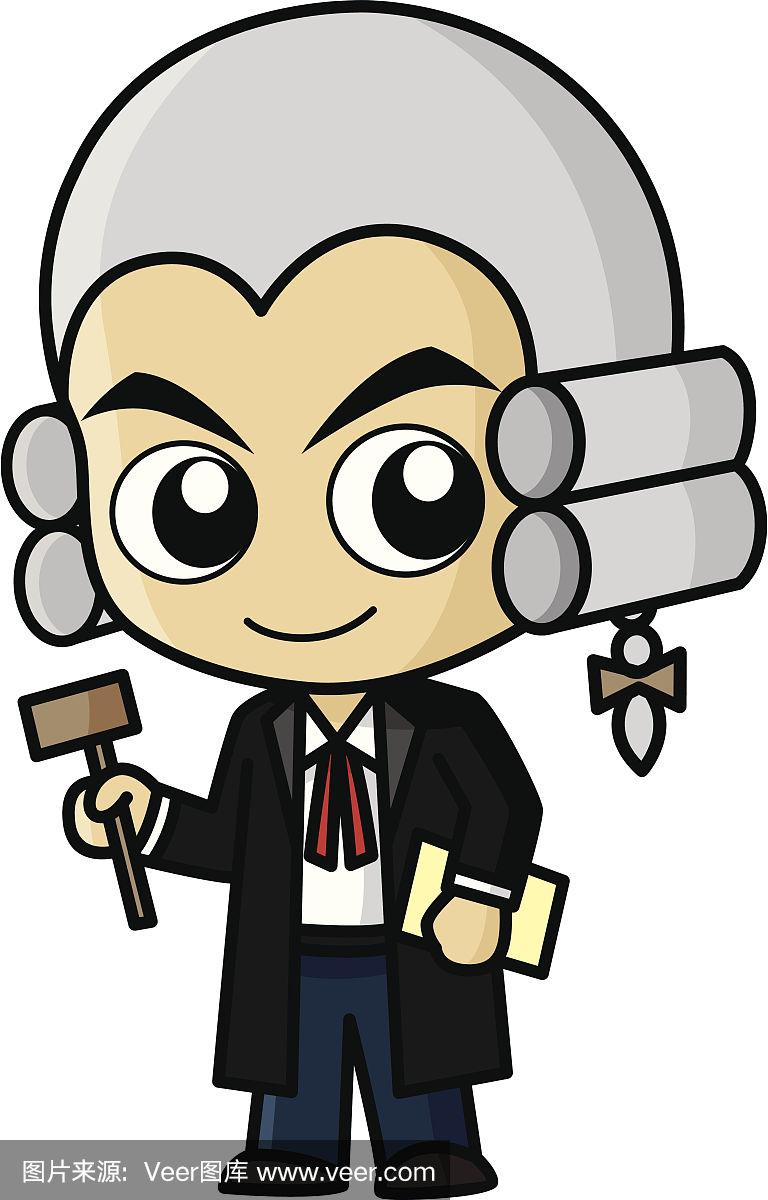 律师,卡通,矢量,可爱的,书