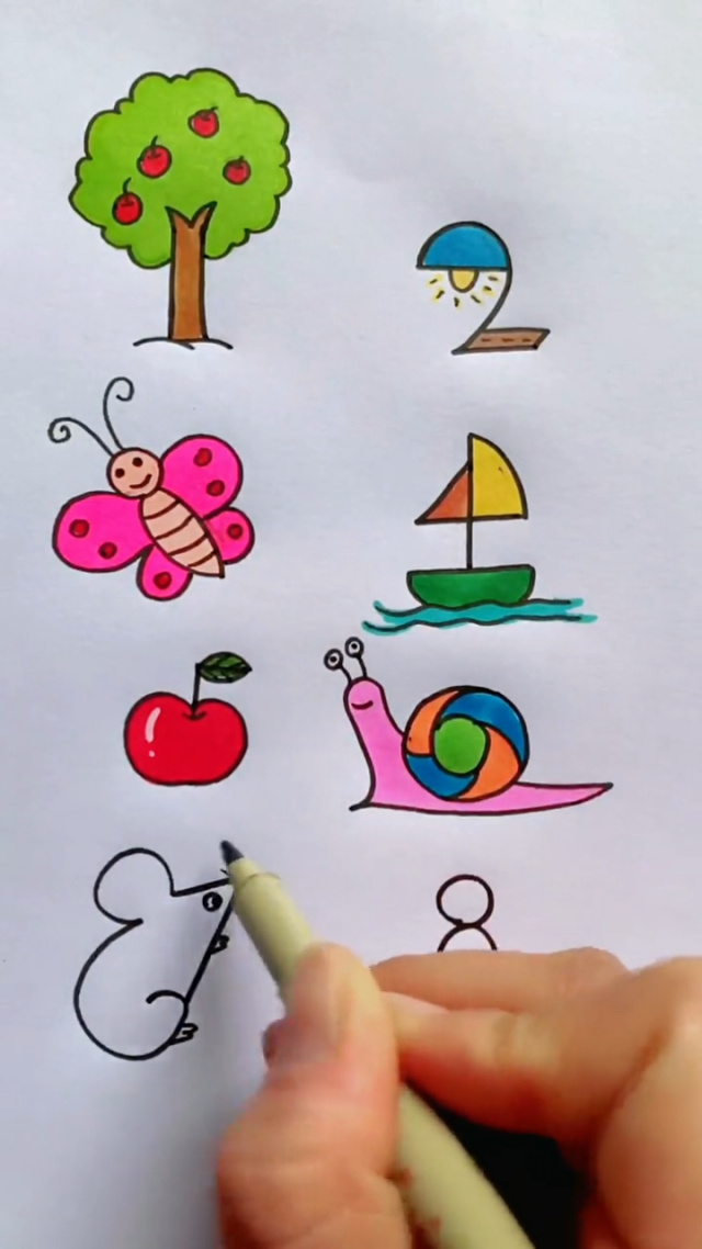 数字创意简笔画 "创意儿童画