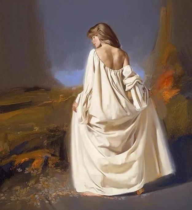 美国艺术家人体油画中的性感少妇,给人以美的享受!