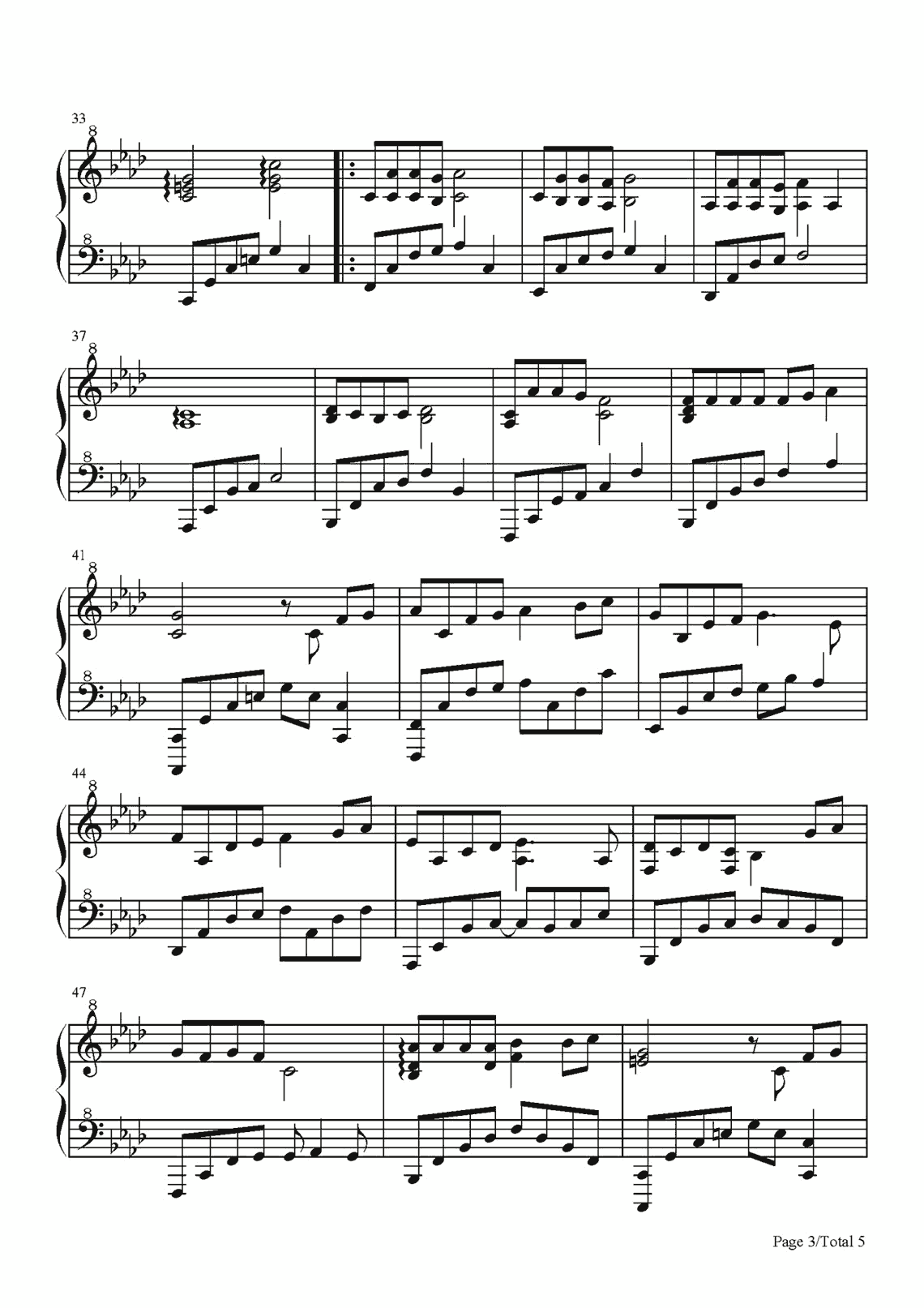 醒不来的梦钢琴谱