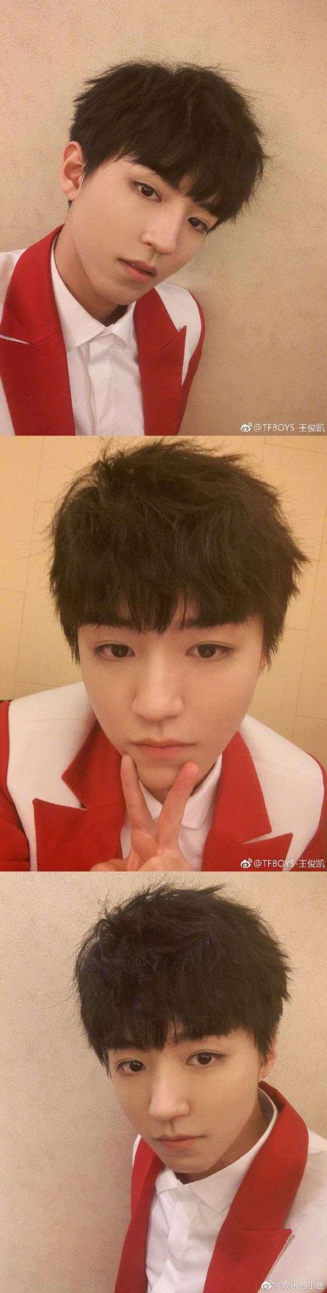 王俊凯直男角度的自拍 憨憨呆萌但也帅气迷人