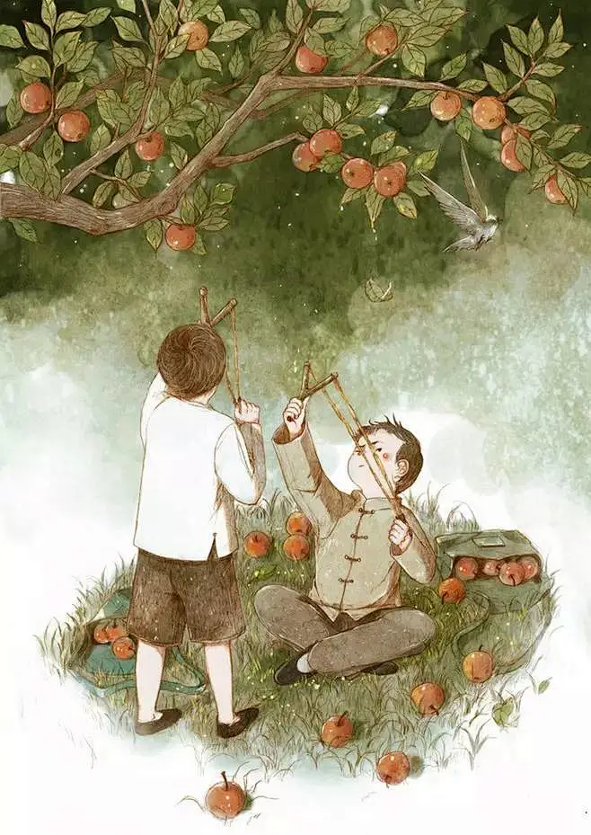 童年-花瓣网|陪你做生活的设计师 | 怀旧插画