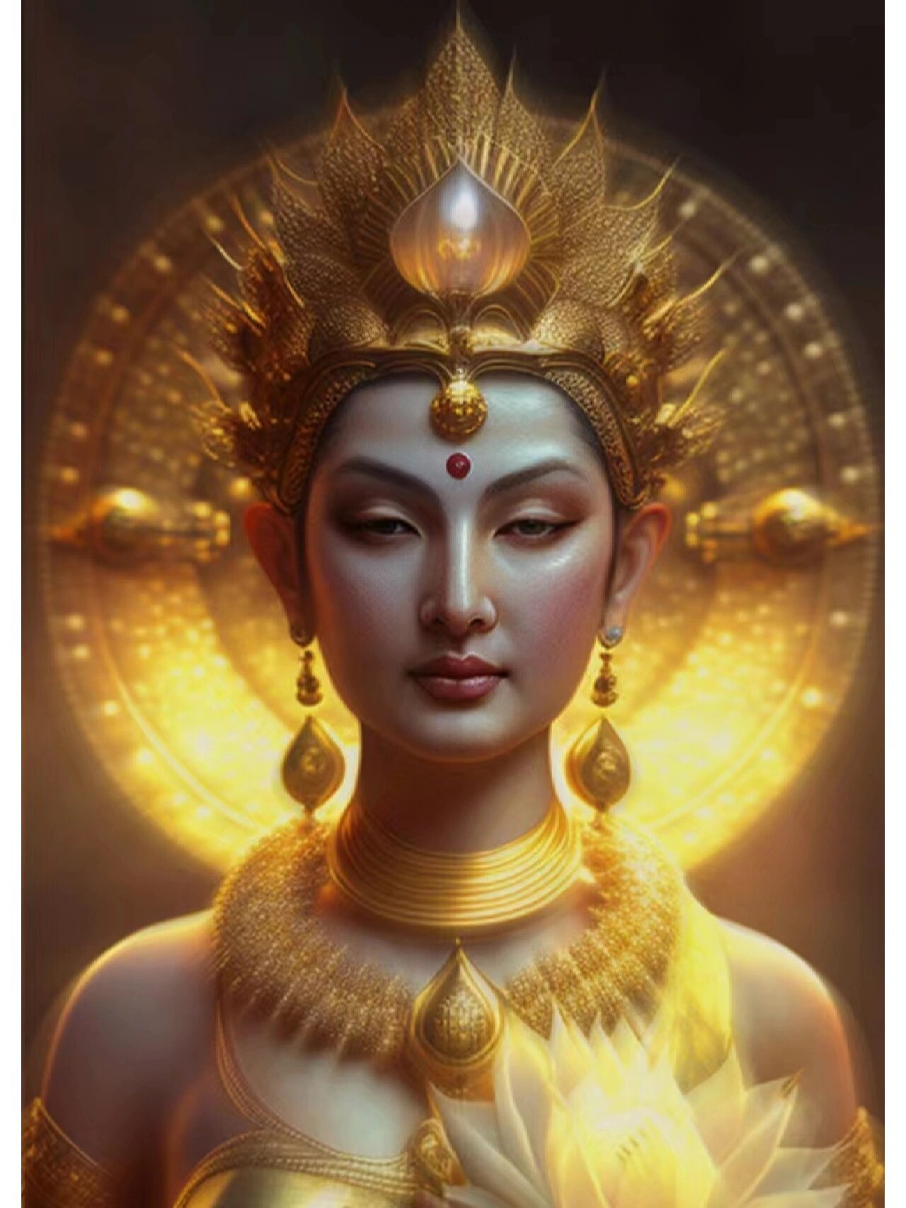 唯美意境# #传奇# #插画# #原创插画# #菩萨# #佛# #治愈系# #神话