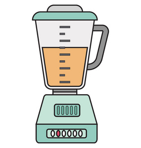 榨汁机彩色矢量插图隔离完全可编辑照片