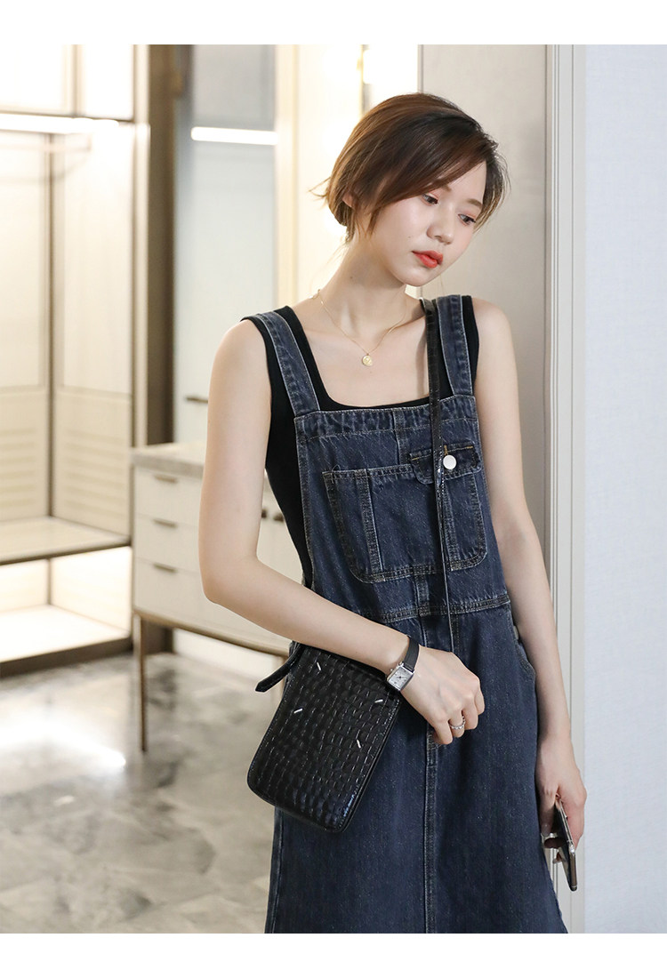 2021新款 牛仔背带裙女夏韩版小个子洋气减龄复古牛仔裙中长款