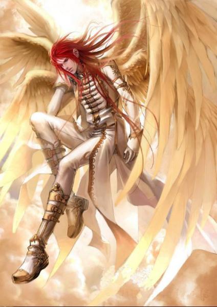 六翼天使图一张 帅一点的 最好看不到脸