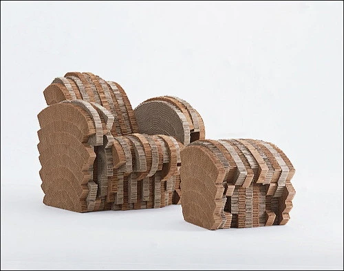 frank gehry瓦楞纸家具 工业设计--创意图库 #采集大赛