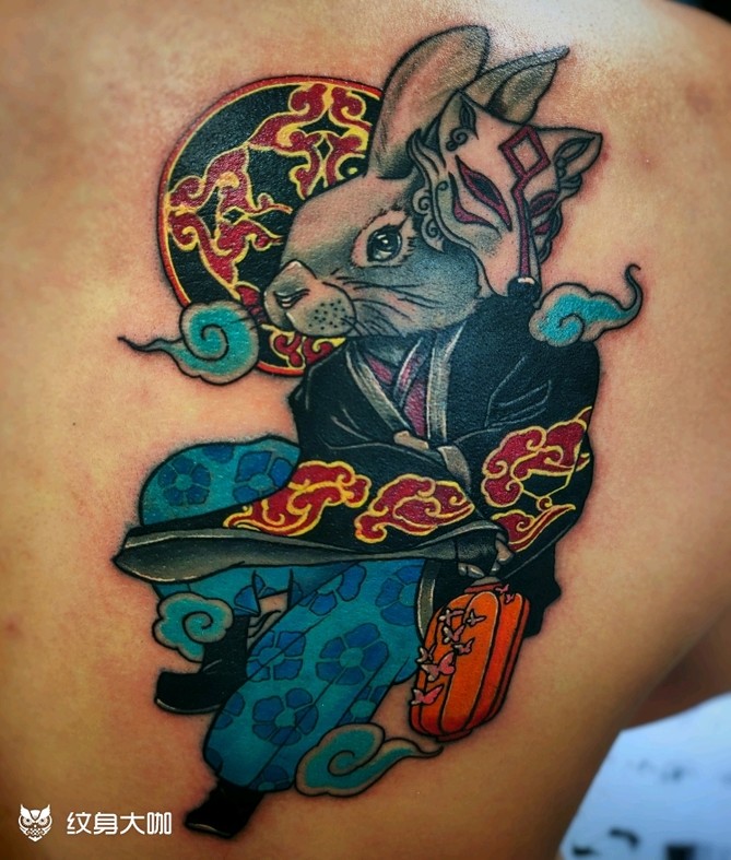 兔子肩部纹身图案大全 - 纹身大咖
