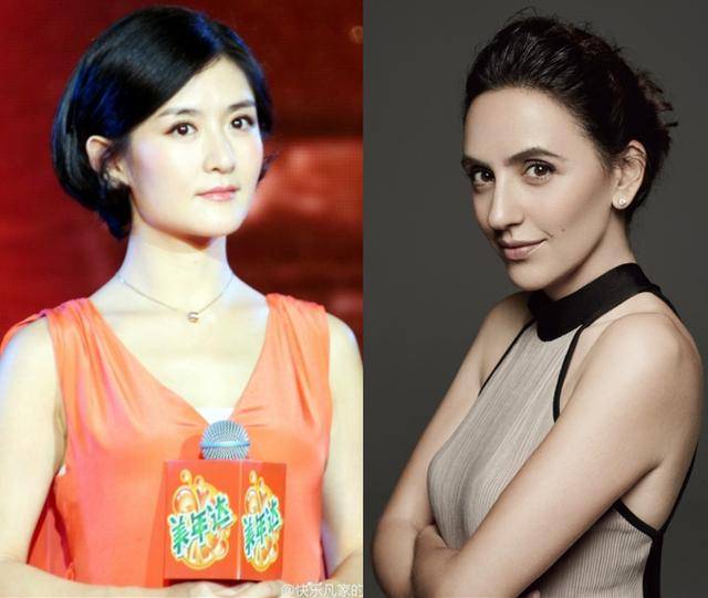 刘烨的妻子安娜是法国国籍的犹太人,长相精致优雅,这一点上,谢娜还真