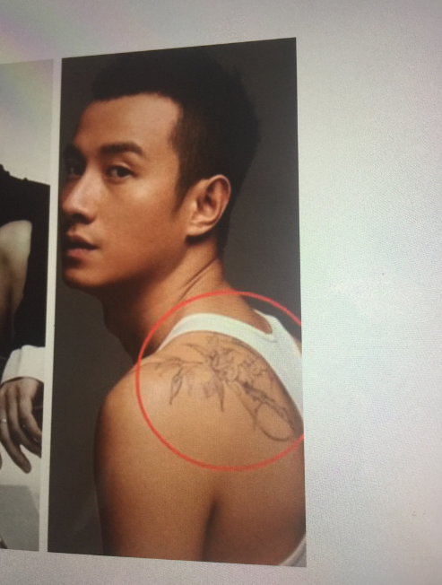 网曝文章曾为姚笛文身多名网友透露他后背上有根很明显的竹笛