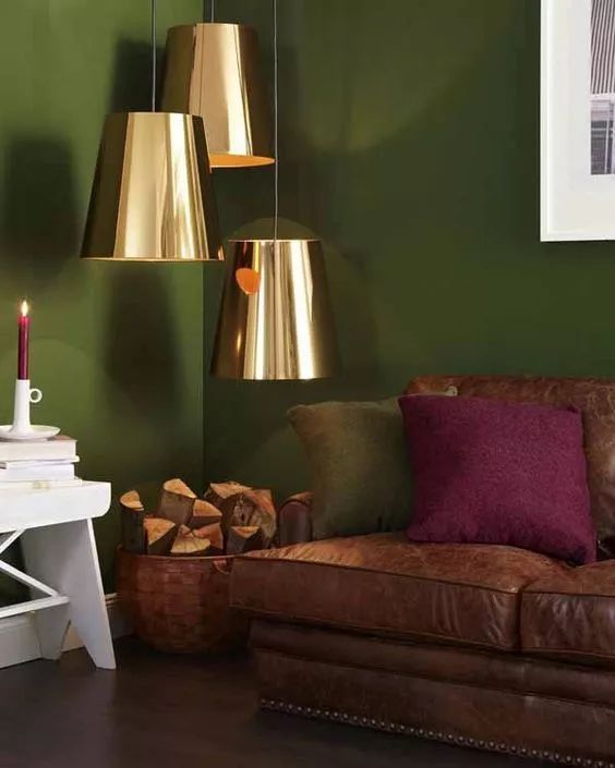 时尚设计师最爱的橄榄绿装扮家里也是高级的不行