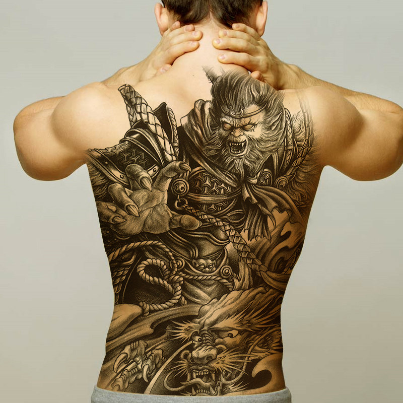 斗战胜佛纹身贴防水男持久满背孙悟空猴子霸气拍一发二图案任选