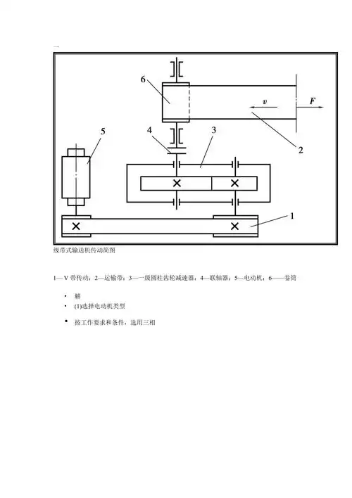 一级带式输送机传动简图