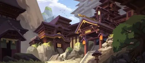 一些场景氛围|插画|游戏原画|哈二奇 - 原创作品 - 站酷 (zcool)