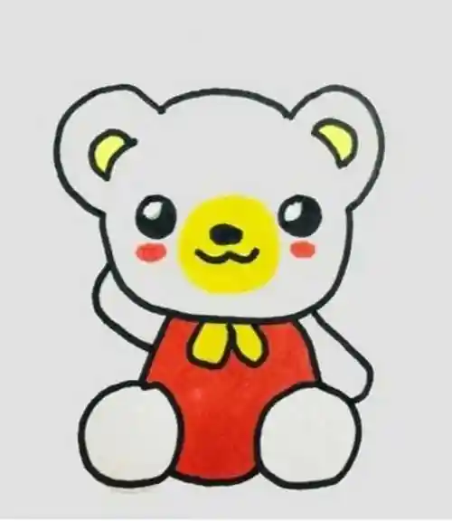 小熊简笔画卡通可爱简单 小熊简笔画步骤图儿童