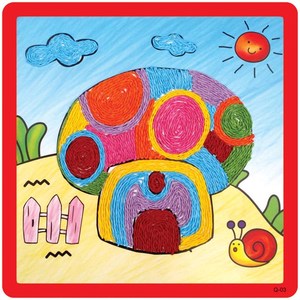 创意纸绳画儿童手工制作材料包幼儿园diy粘贴画 绳子艺术玩具包邮