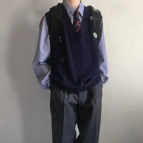 【dk制服衬衫男】贩卖元气蓝白格子长袖尖领衬衫jd制服衬衫 女款 xl