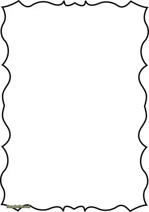 带有简单抽象曲线边框的空白纸张背景图片下载