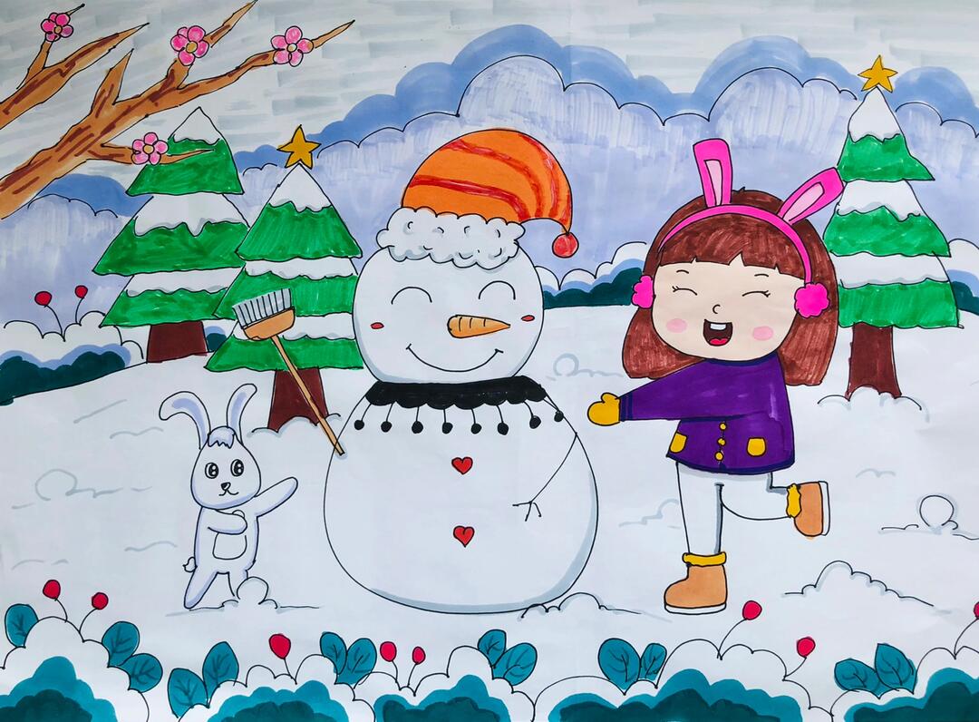 冬天简笔画