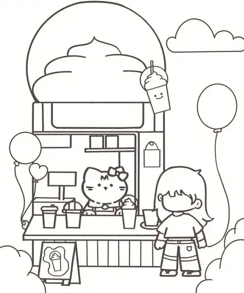 灵感来源于生活  #画风  #奶茶店  #画画 #原创