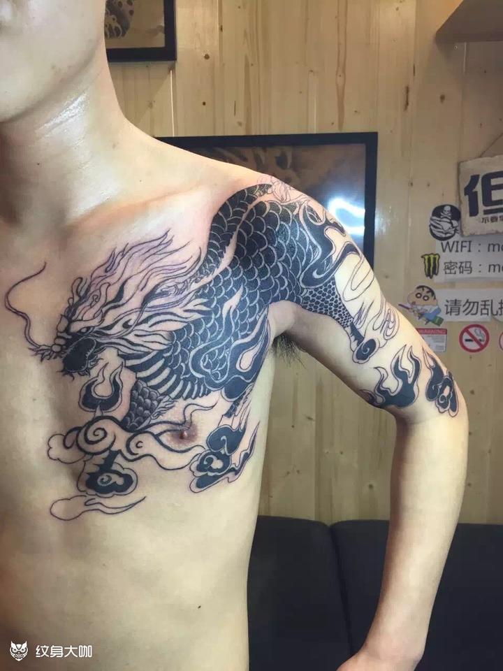 麒麟_纹身图案手稿图片_墨语首席的纹身作品集