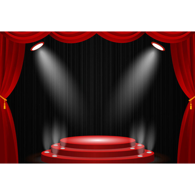 中小学新闻小主持人演讲背景布口才主播直播间背景舞台表演背景布 –