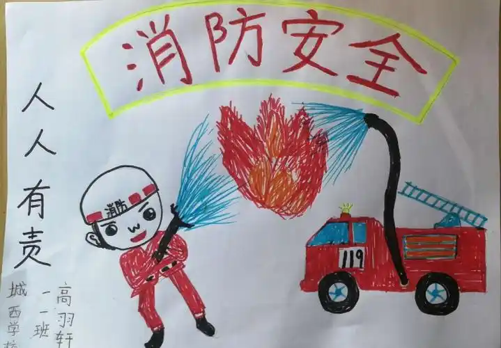 城西学校一年级(1)班"119"消防宣传日主题活动美篇